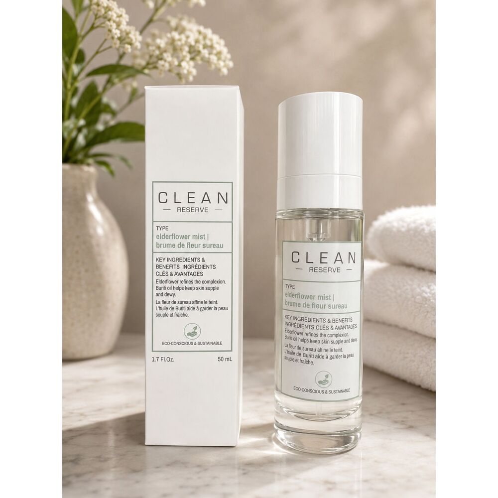 Clean Reserve Elderflower Mist 1.7 Fl Oz Vegan Setting Spray - NEW IN BOX